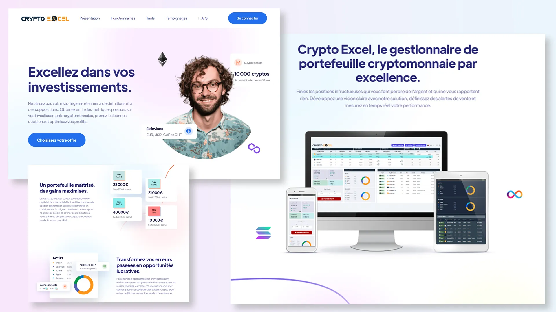 Site vitrine Crypto Excel