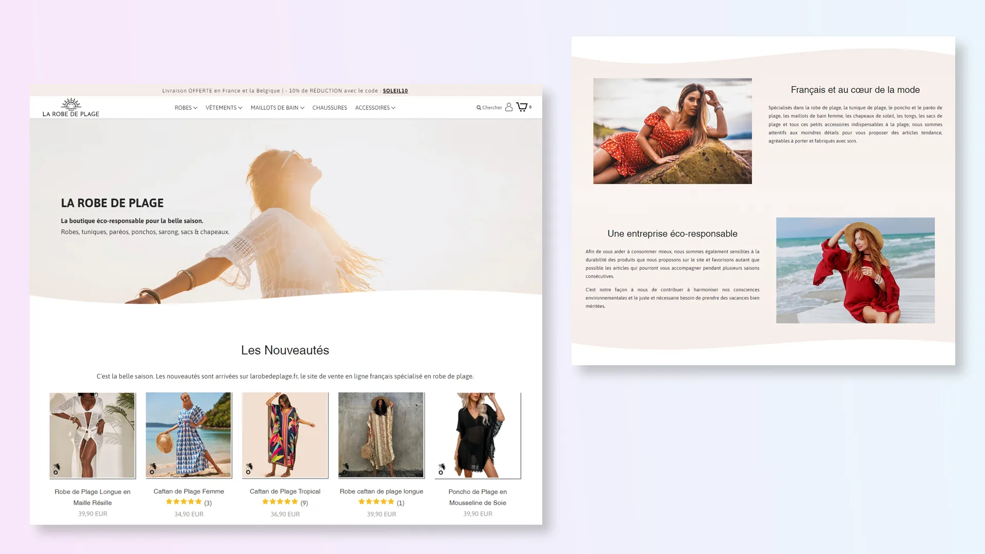 La Robe de Plage Shopify store